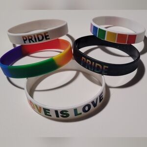 Rainbow Gay Pride Silicone Bracelets LGBT Wristbands